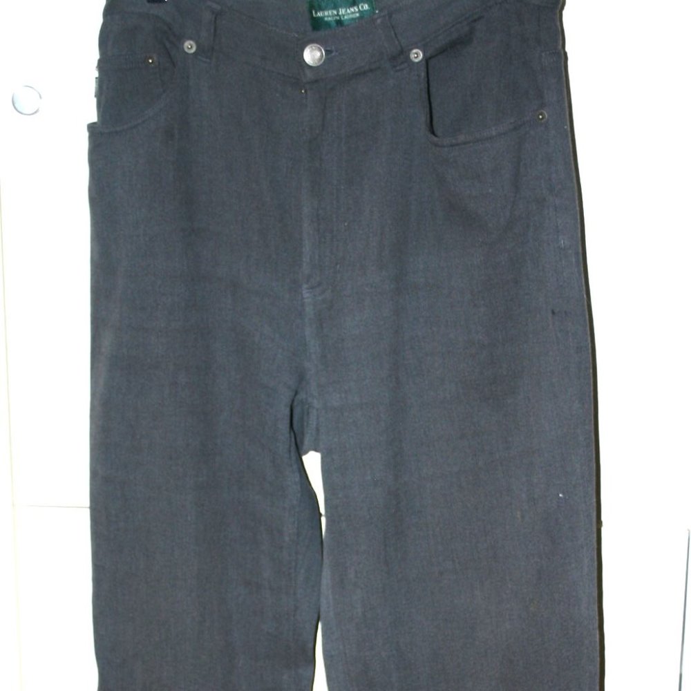 LAUREN JEANS CO. Ralph Lauren Size 8, Charcoal Grey 100% Cotton Pre-Owned